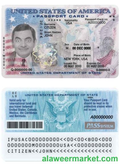 USA passport ID card PSD template, fully editable, version 2 (1)